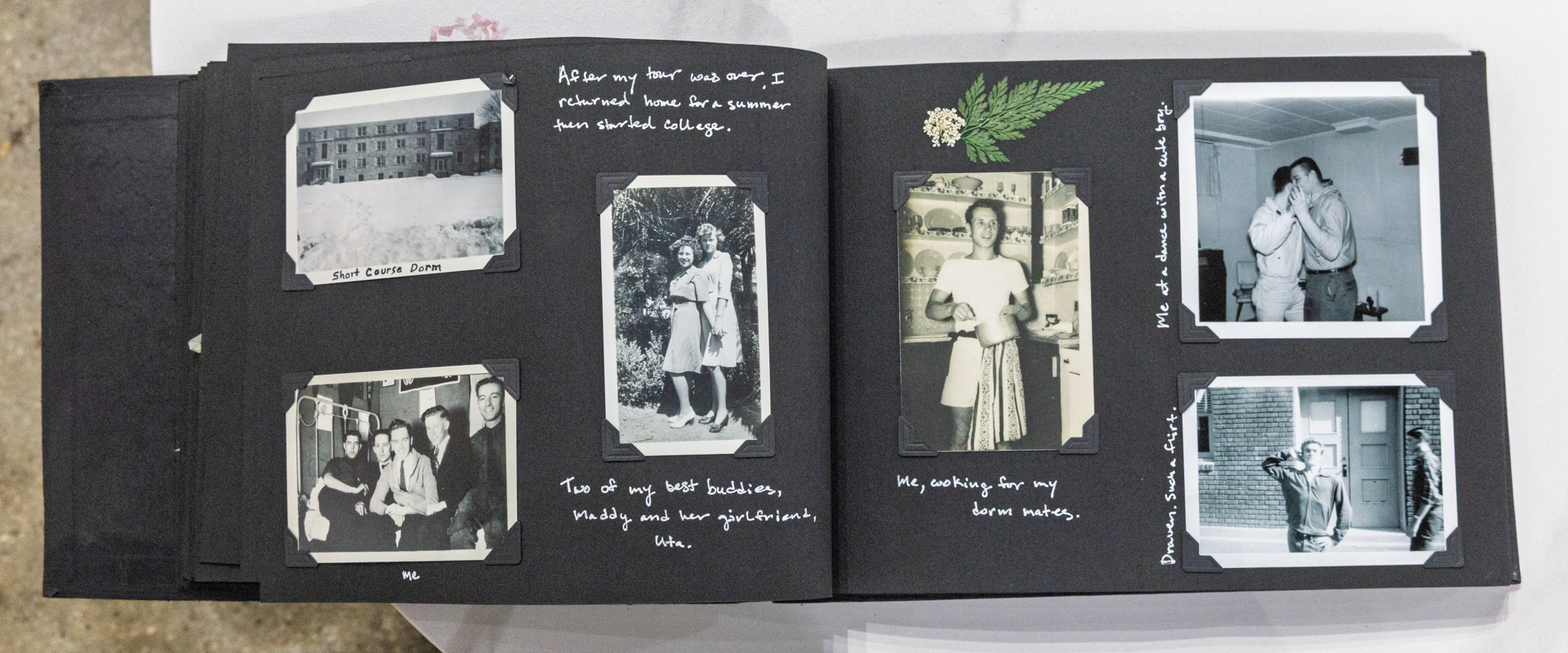 Matthew Finley’s original ‘found photo’ photobook titled An Impossibly Normal Life. A published version is available by Fall Line Press. Photo: Tim Levy