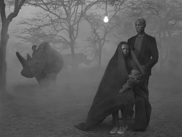 © Nick Brandt. Courtesy of Source Photographica, Melbourne. Alice, Stanley, and Najin, Kenya (2020), from the series, The Day May Break.