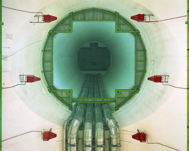 &copy; Simon Norfolk. The Compact Muon Solenoid cavern part of the Large Hadron Collider at CERN in Geneva 2010, type C photograph, 101.6 x 127 x 2.2 cm. Courtesy of the artist.