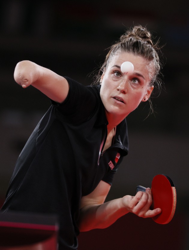 Image by Steph Chambers/Getty Images. Polish Table Tennis player Natalia Partyka Day 1 of the competition at the Olympic Games was an action-packed day that featured dozens of highlights. In this frame, Getty Images Staff Photographer Steph Chambers captures the focus of Polish Table Tennis player Natalia Partyka as she gets ready to serve the ping pong. This photo embodies the determination of so many Olympians who train their whole lives for this moment.