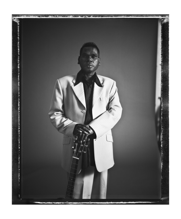© Adrian Cook. Gurrumul #4. Shot on Polaroid Type 665 in Sydney, 2011. Limited edition of 12. Archival silver gelatin print.