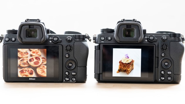 Side by side, the only difference you will see between the Z6 (left) and the Z6 III is that the Playback and Release Mode buttons have been swapped over. I used both cameras to shoot some food shots for a client and the articulating LCD panel of the Z6 III definitely made it easier to shoot high angles straight down onto the food. (I captured the food shots using the 1:1 format on both cameras, hence the square shots).