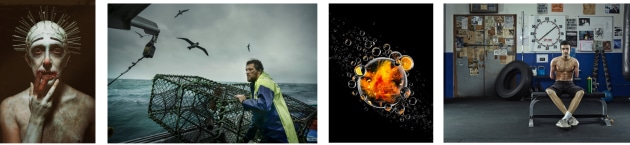 Work by judges, L to R: © Eolo Perfido, Troy Goodall, Isamu Sawa, Steve Greenaway.